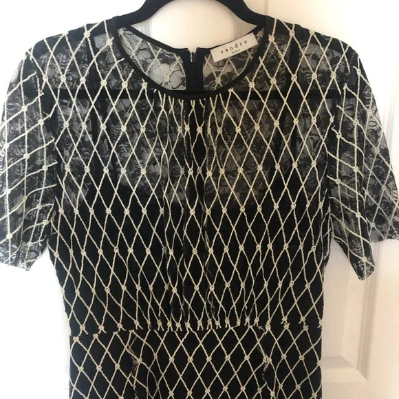 Sandro Paris Black Lace Dress - Picture 5 of 10